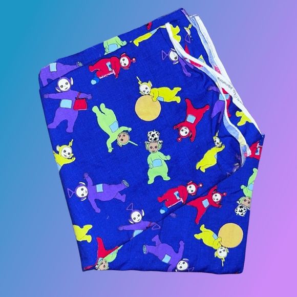 Vintage 1999 Teletubbies Fabric  3' x 3'7" - Picture 3 of 4